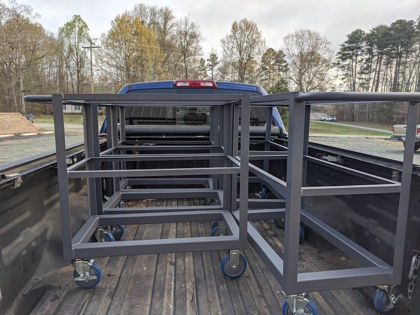 Custom carts with ergonomic casters