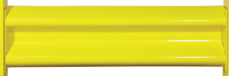 Guardrail Rails 2' - 10' long safety yellow heavy duty double ribbed 