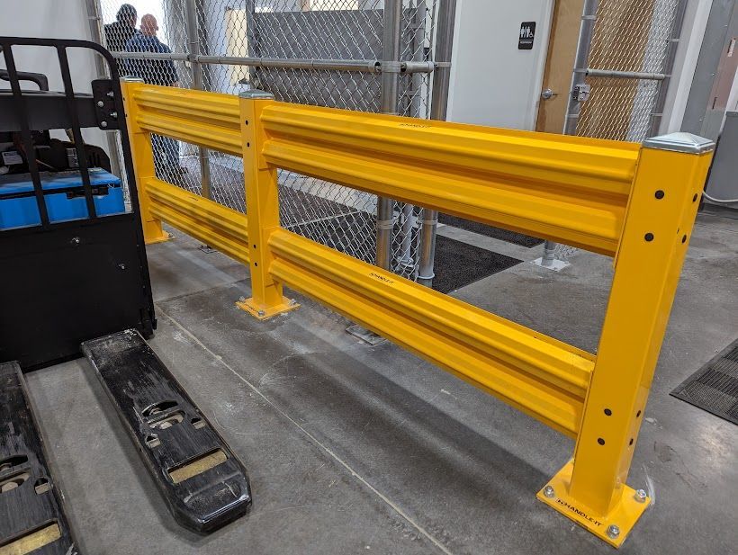 Double high 5 foot and 6 foot heavy duty guard rail