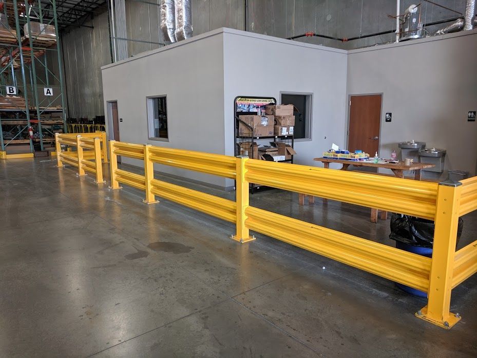 Double Rail warehouse guard rail