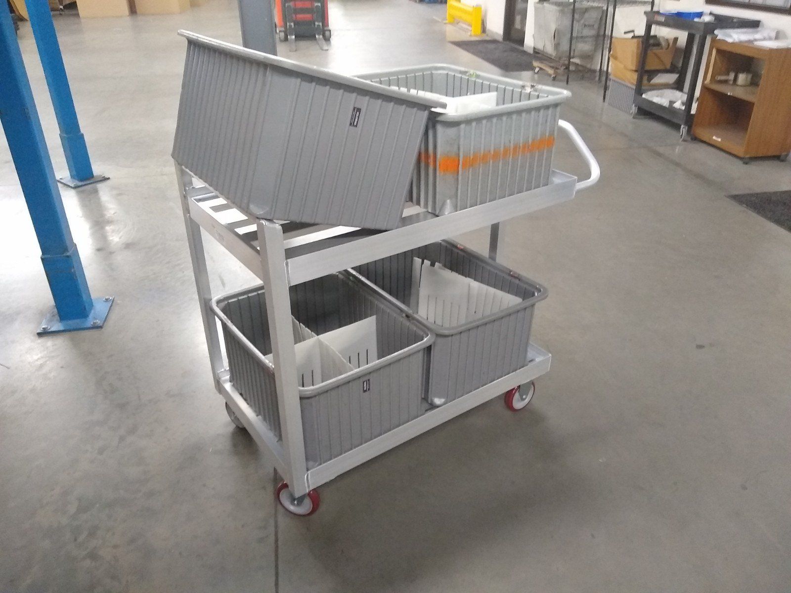 Aluminum order picking cart