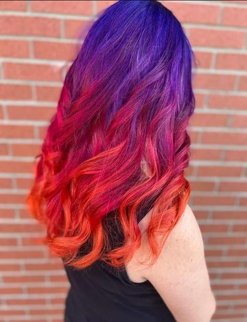 Woman With Colorful Hair — Canton, MI — Hair FX Studio