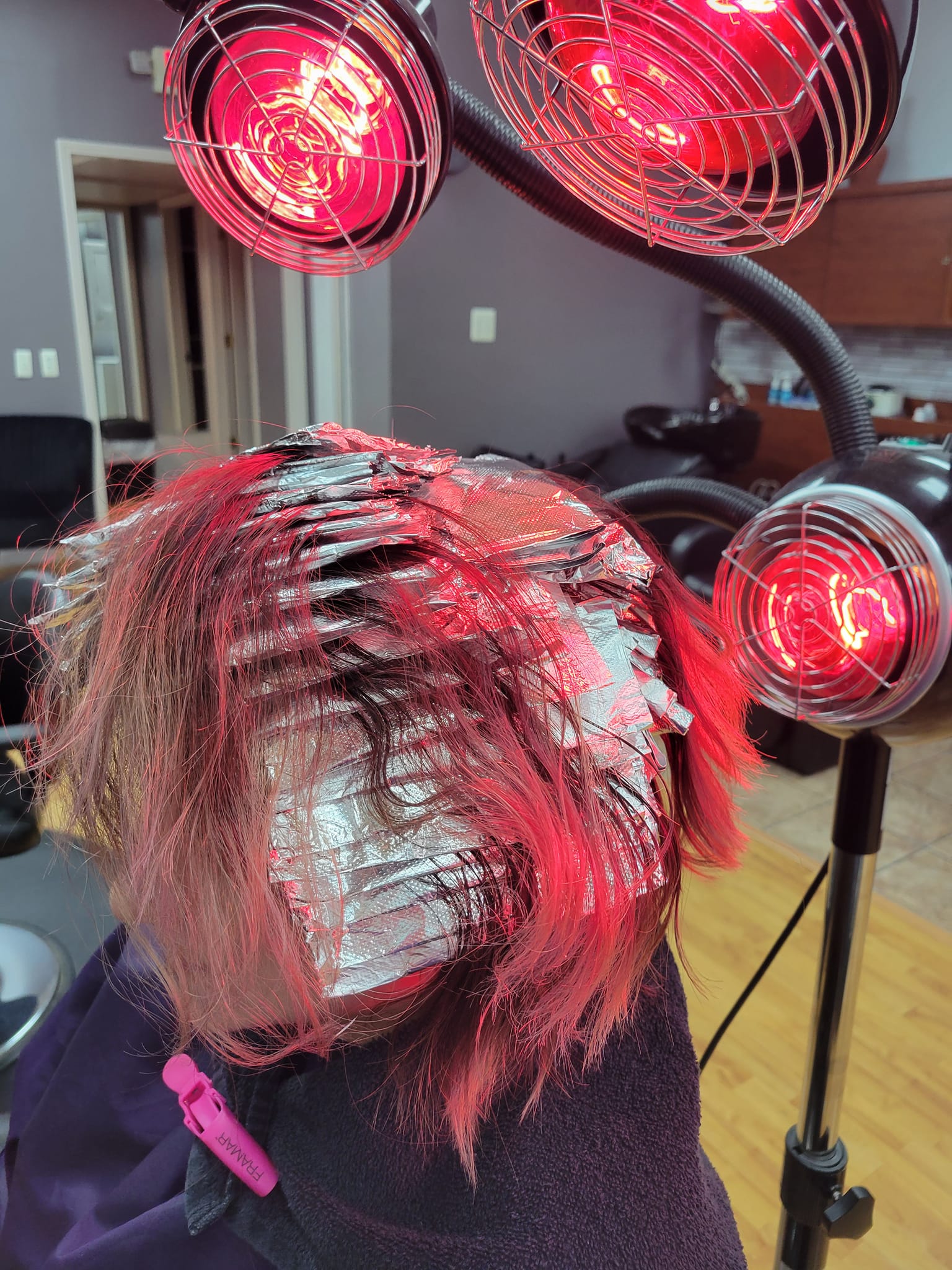 Woman With Red Hair At Salon — Canton, MI — Hair FX Studio