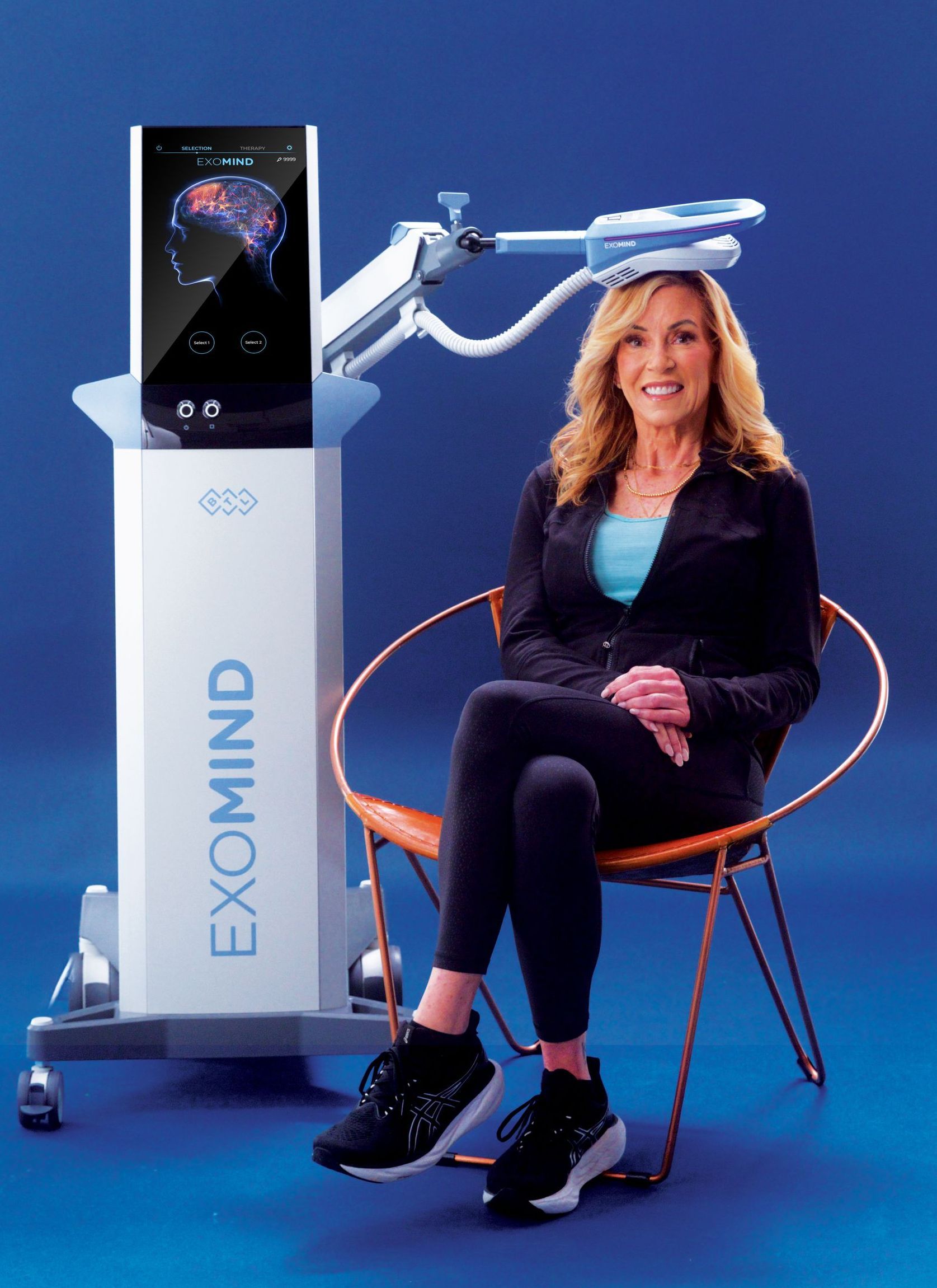 Woman receiving ExoMind Treatment