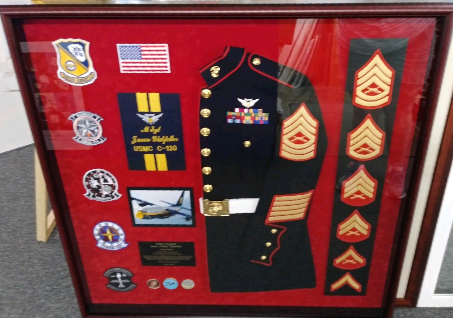 framed military awards