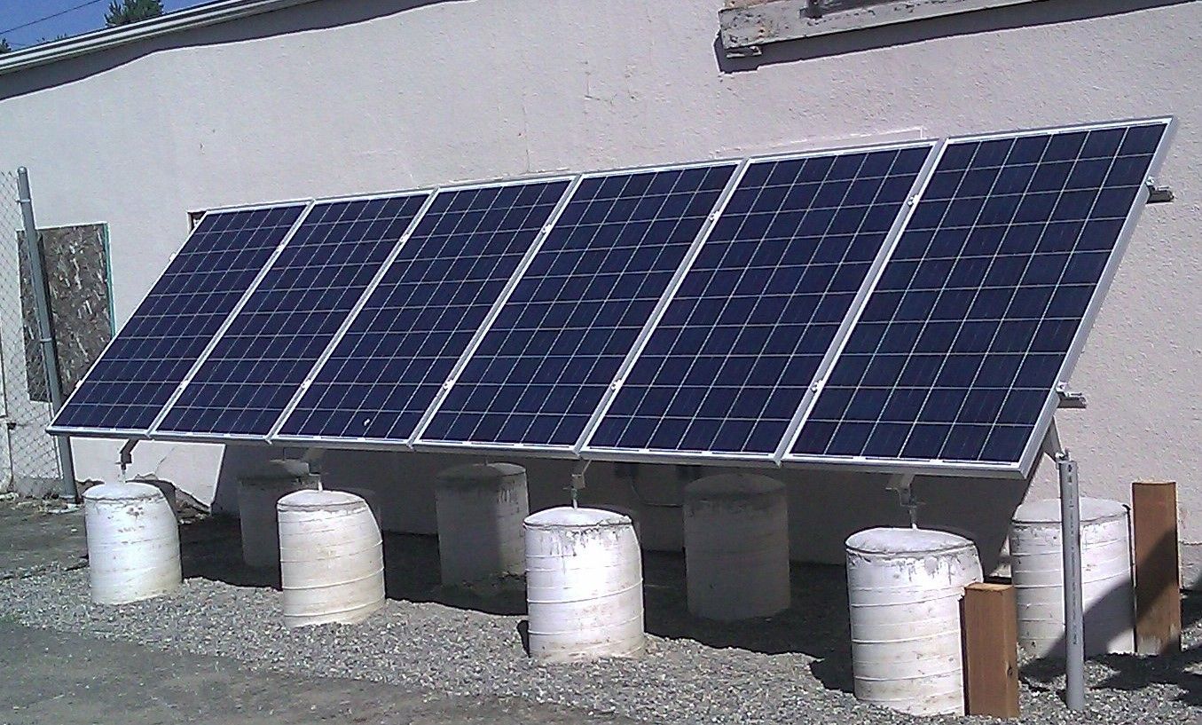 South Tacoma ground mounted solar installation.