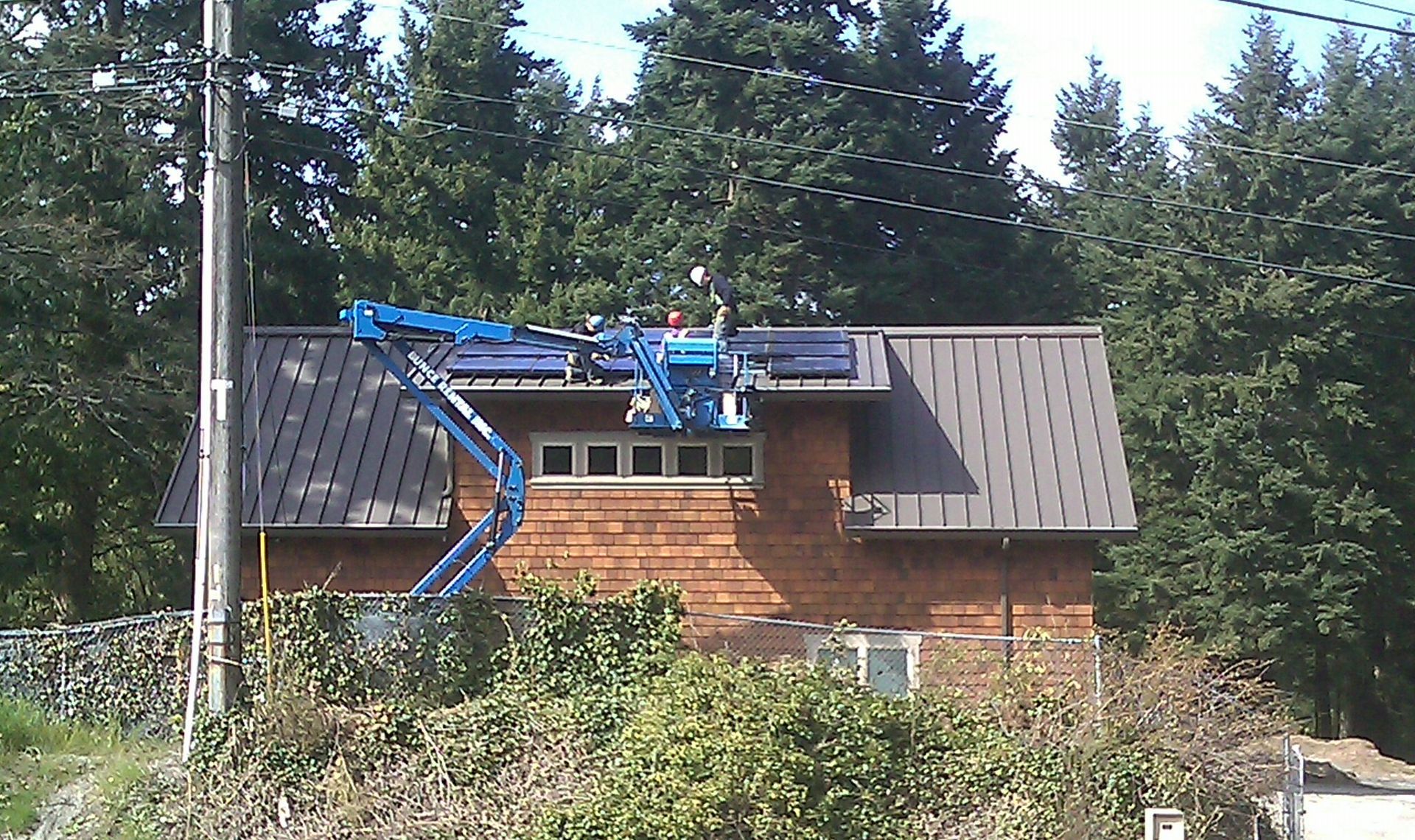 Gig Harbor solar panel installation.