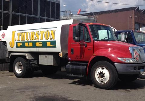 Propane Delivery — J. Thurston's Red Fuel Truck In Waterbury, CT