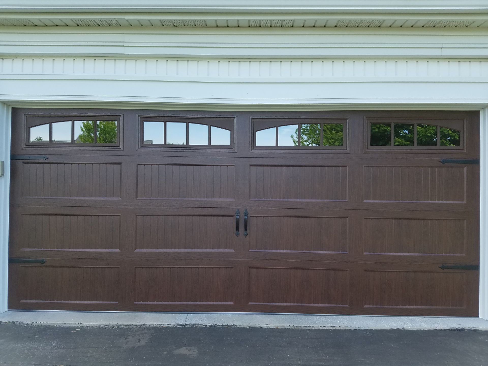 Modern Wooden Garage Door | St. Paul, MN | PDQ Garage Door Service