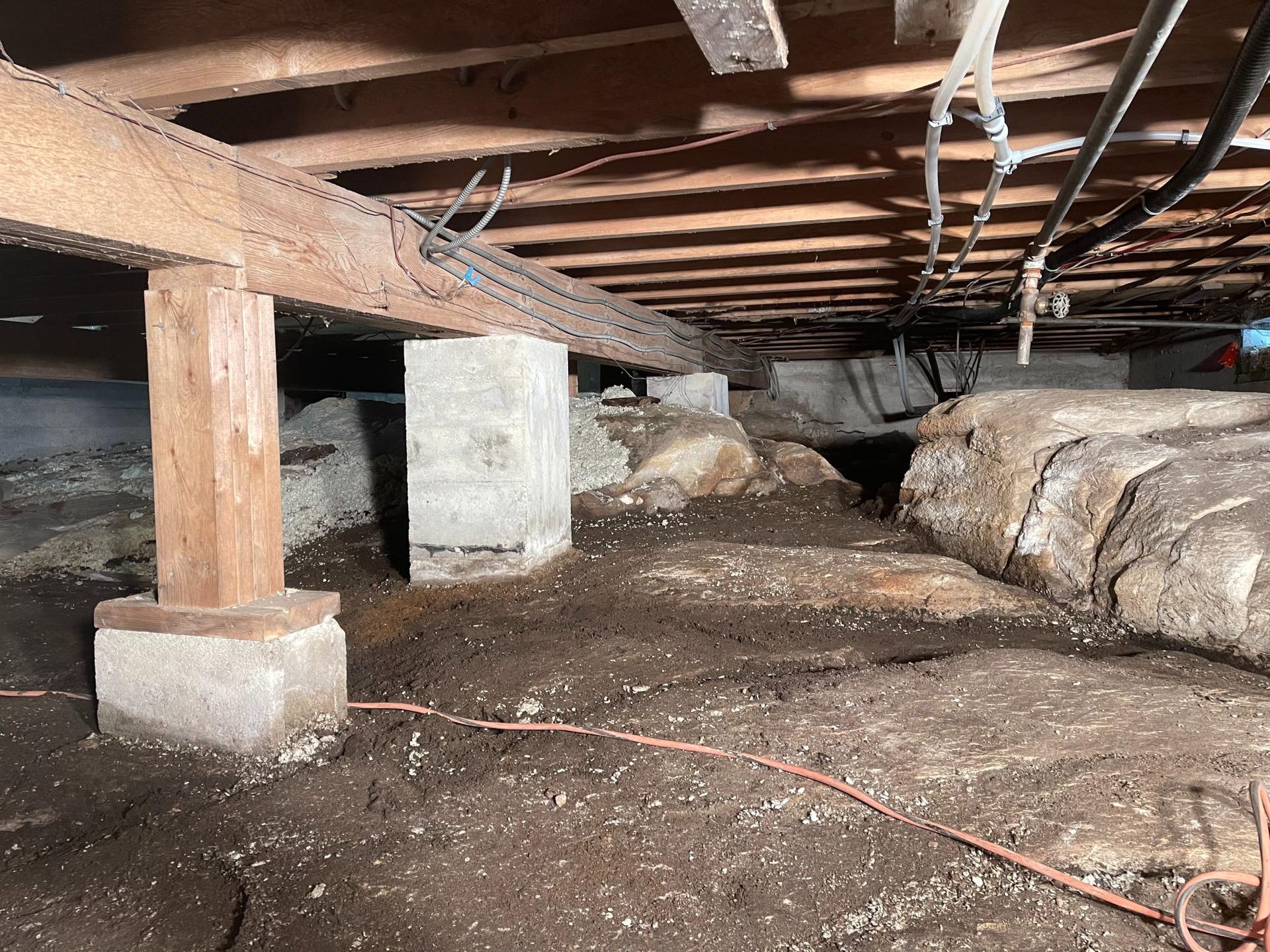Waterproofing Exposed Rock in Basement
