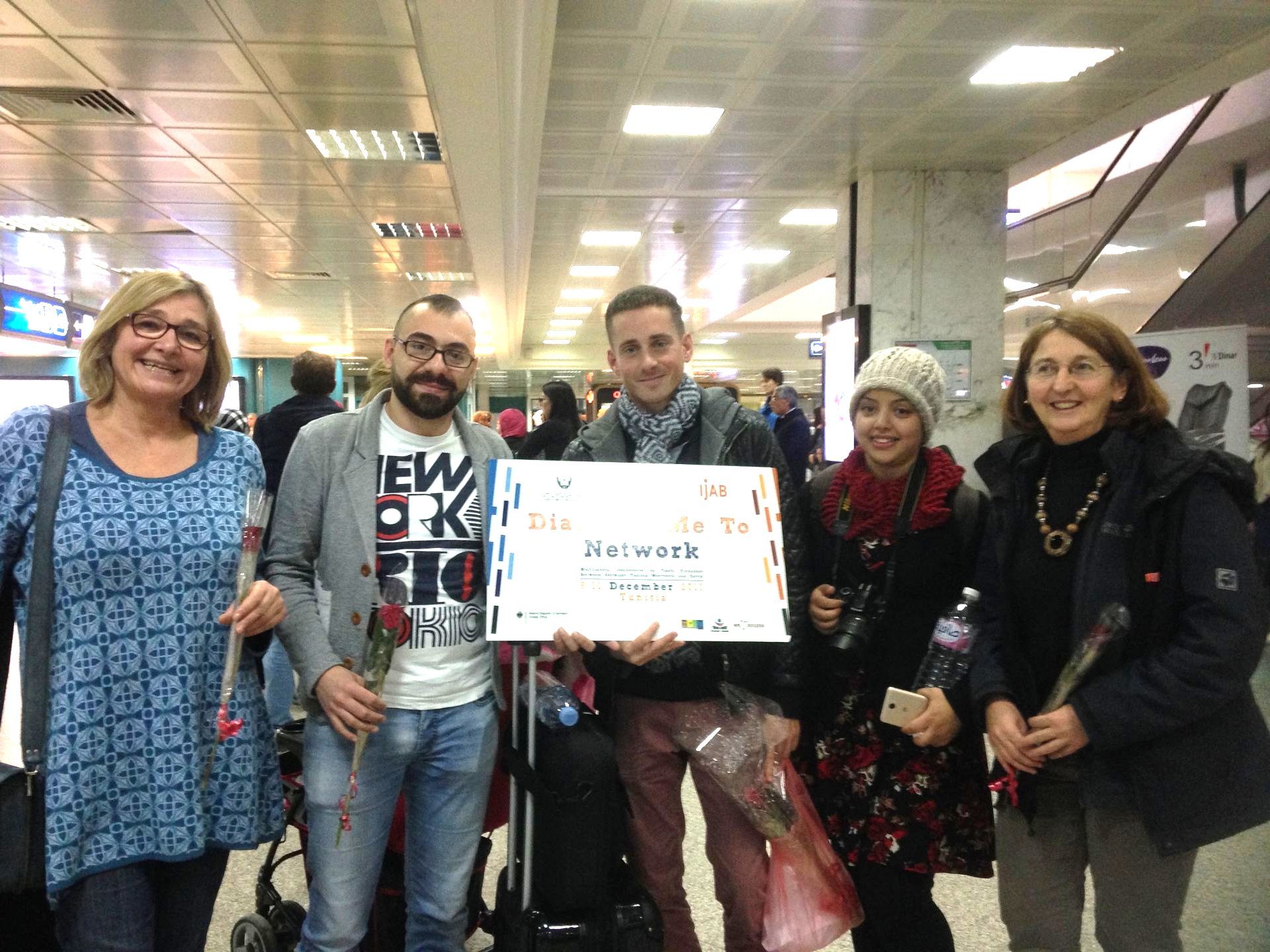 Ankunft der Gruppe am Flughafen
