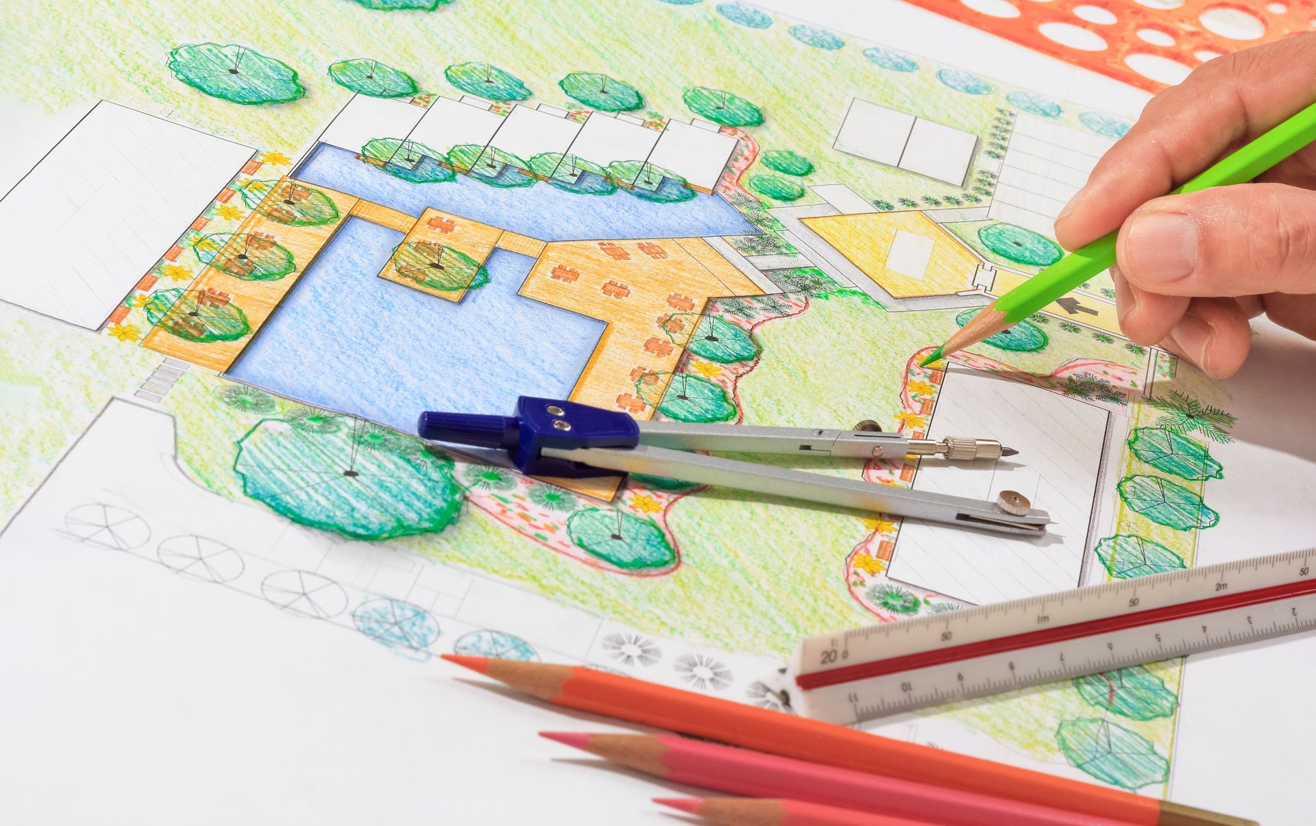 Consultation (free)
Site Assessment (free)
Conceptual Design & Planting plan
Planting
Hardscaping
Irrigation system