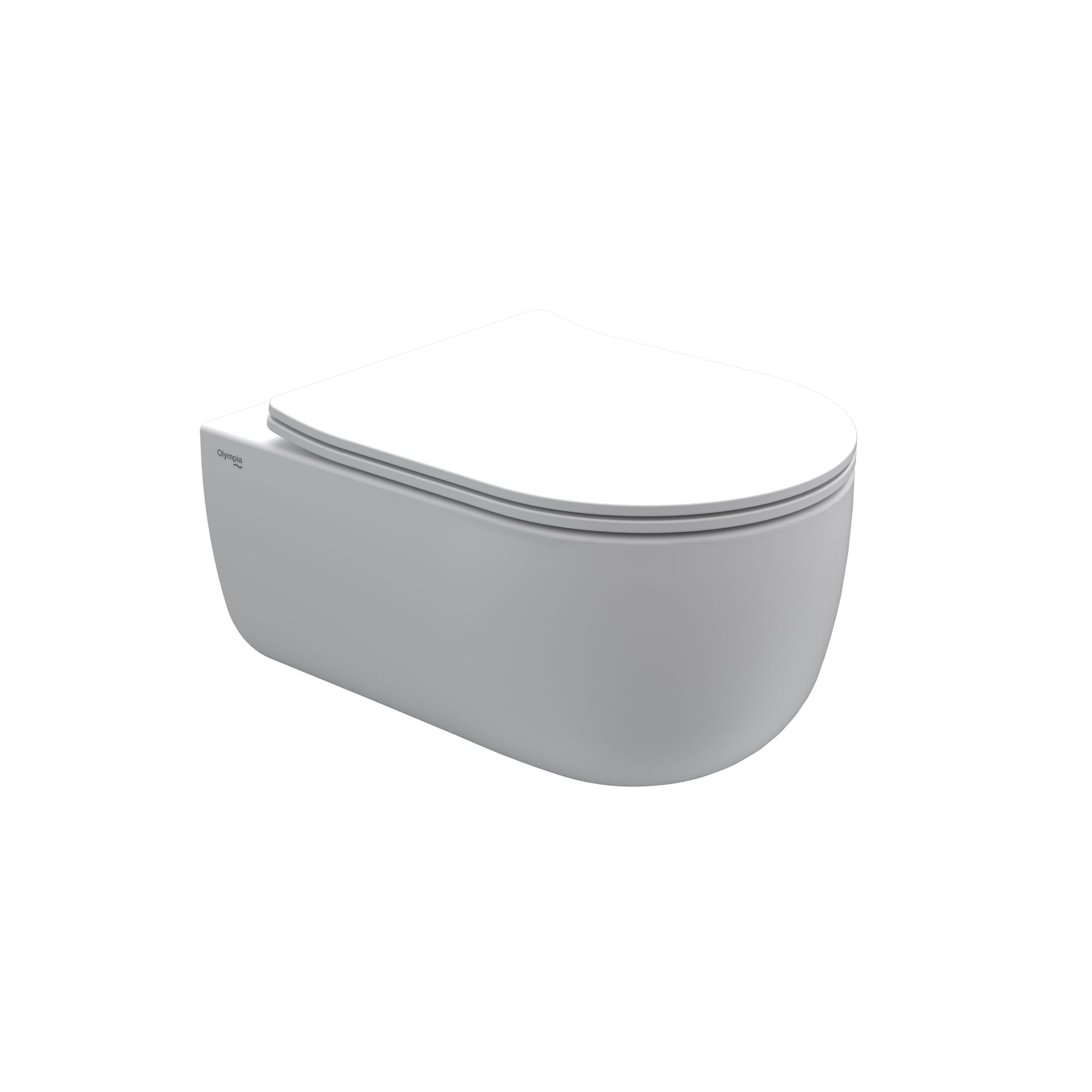 Mensola a muro curva di colore bianco su sfondo neutro.