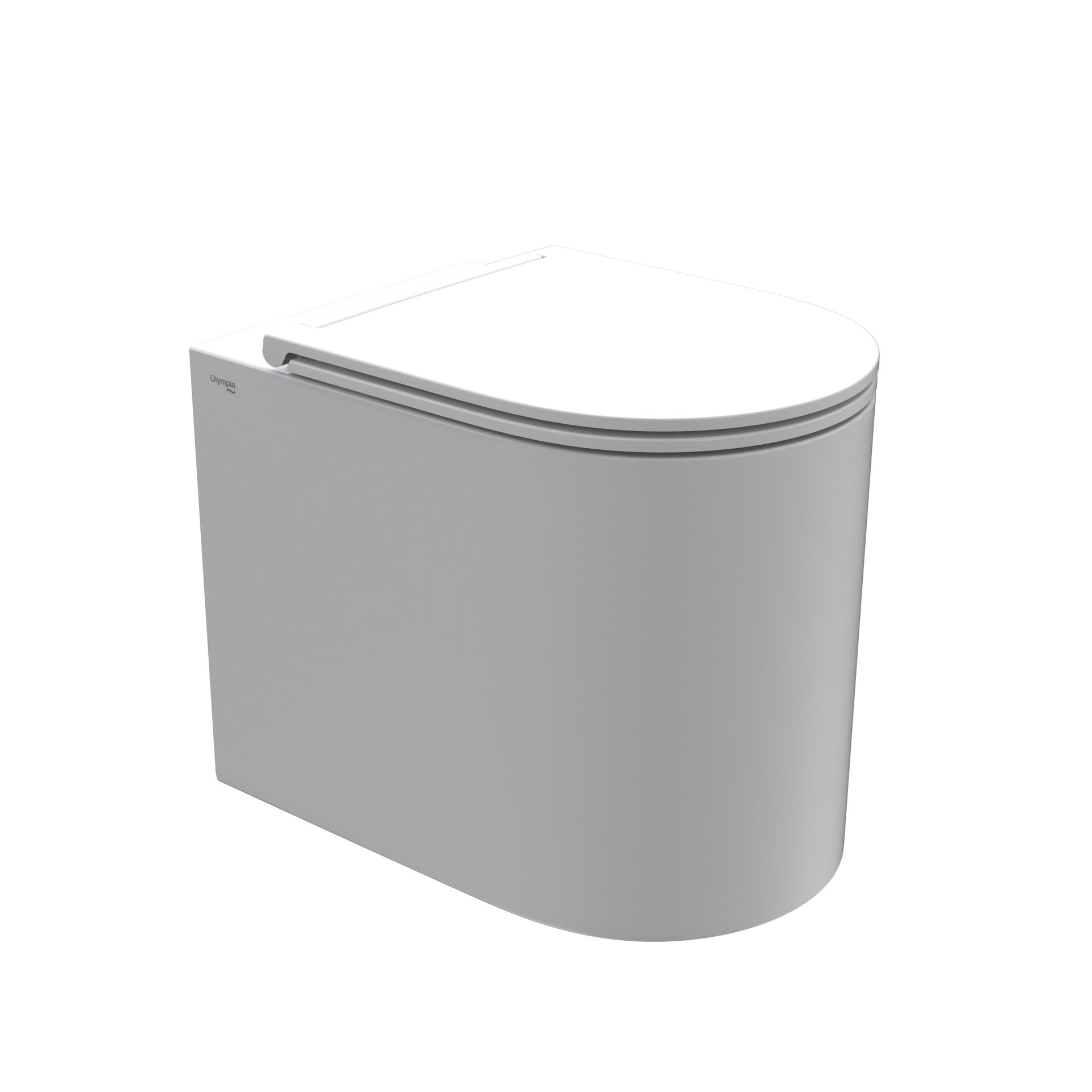 wc bianco con piano bianco su sfondo neutro