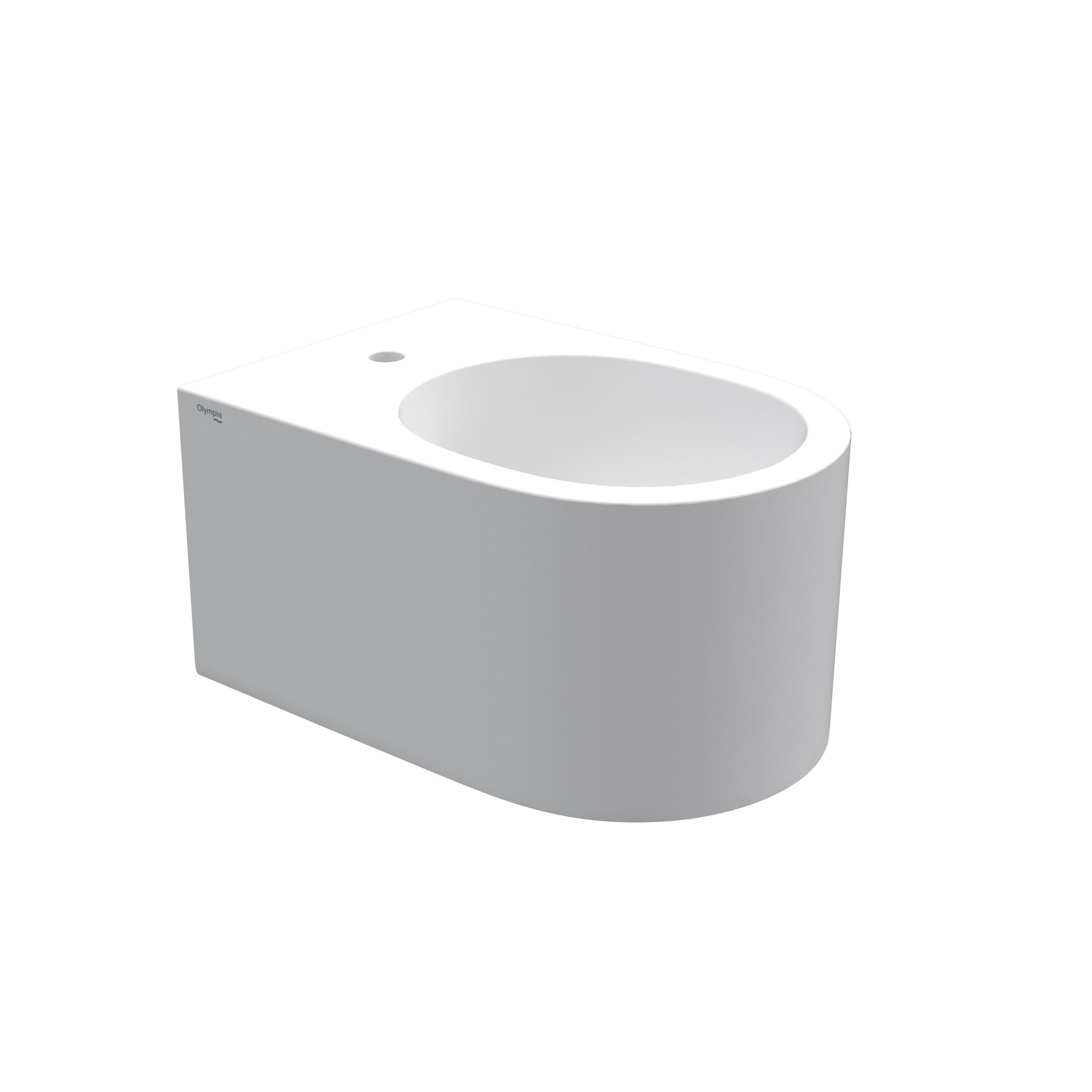 wc bianco con un'apertura circolare sulla parte superiore, mostrato su uno sfondo semplice.