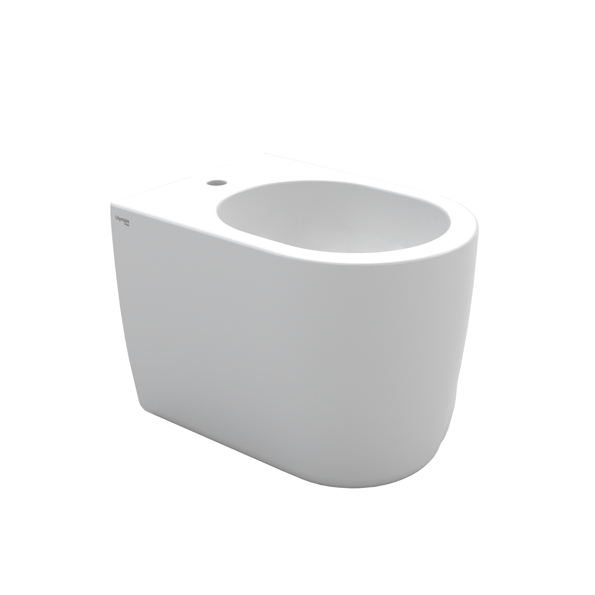 Vaso WC moderno bianco su sfondo neutro
