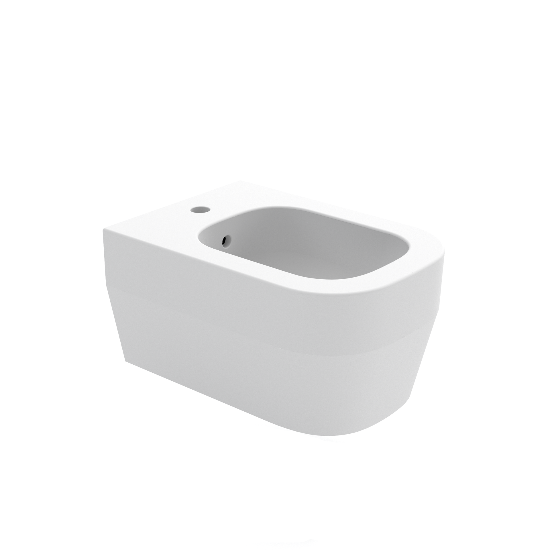 Toilette bidet in ceramica bianca su sfondo neutro