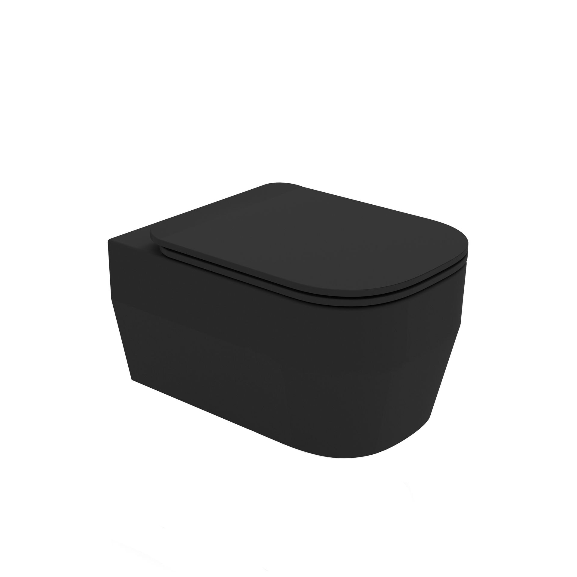 Scatola portaoggetti rettangolare nera con coperchio arrotondato su sfondo bianco.