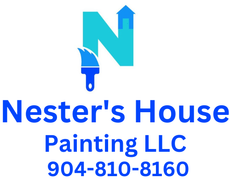 A logo for a painting company called nester 's house painting llc.