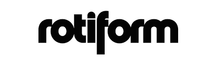 A black and white logo for rotiform on a white background