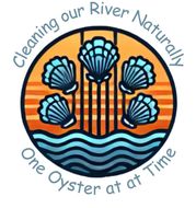 A logo for vertical oyster gardens initiative communities cultivating clean water