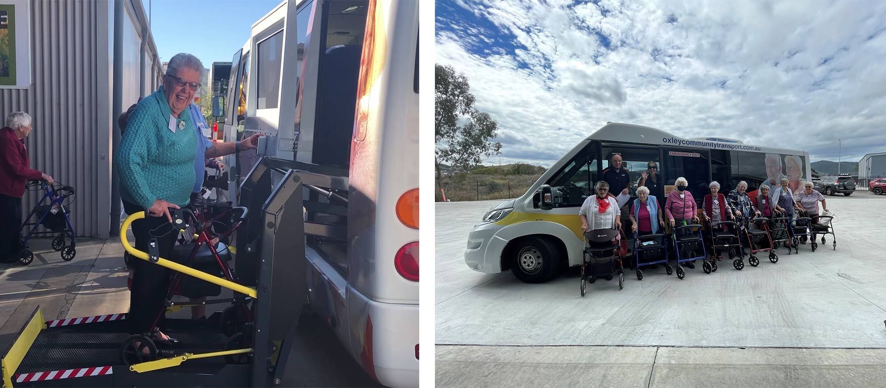 Wheelchair Hoist And Group Of Senior Women — Social Outings for Seniors in Tamworth, NSW