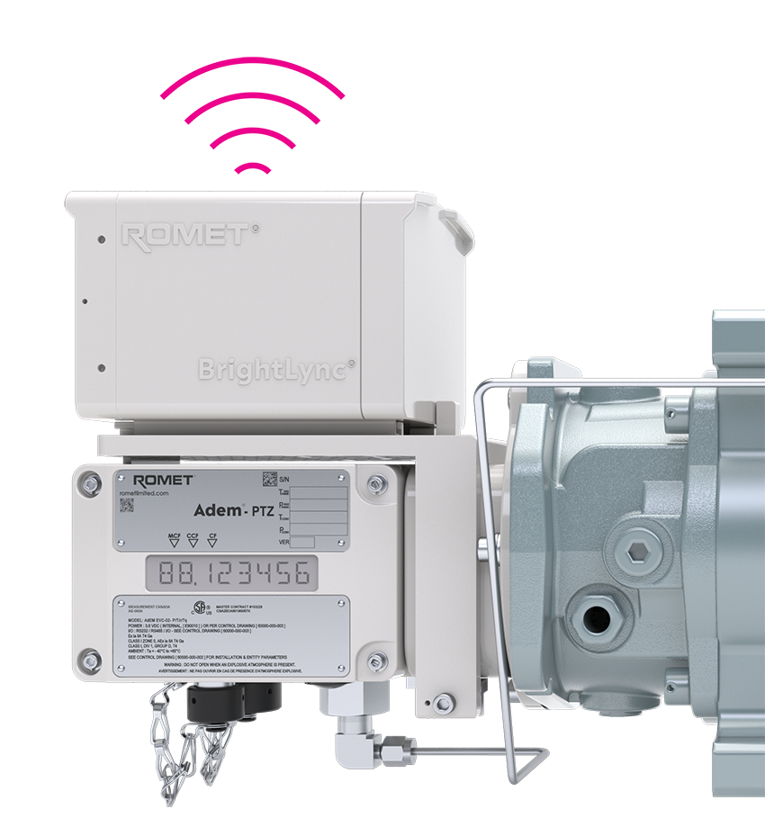 Rotary Gas meter with electronic volume corrector and cellular communication devices