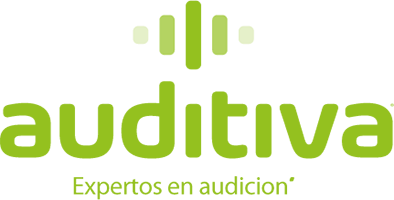Un logotipo verde y blanco para expertos en audición auditiva.