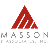 Red and white logo with 