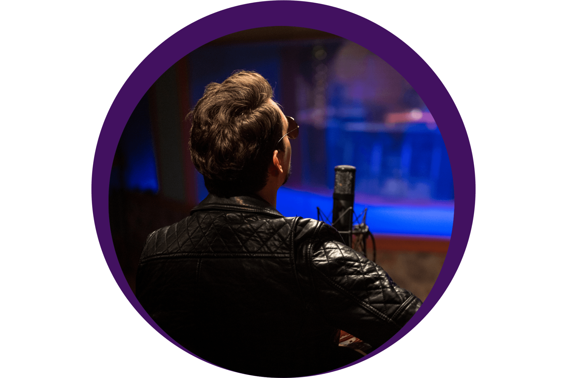 Producer and Young Singer Working in the Recording Studio — Dubuque, IA — Master's Image