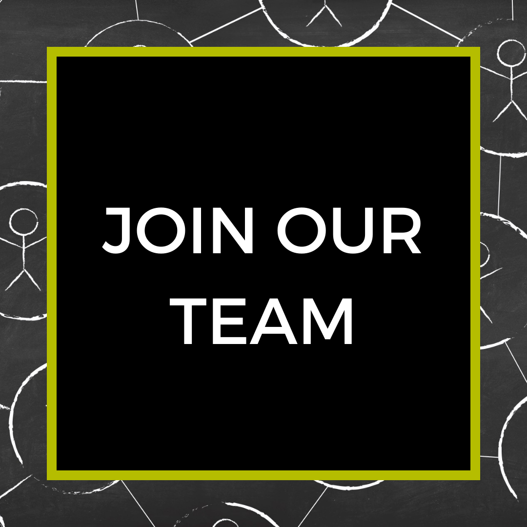 A blackboard with the words join our team written on it