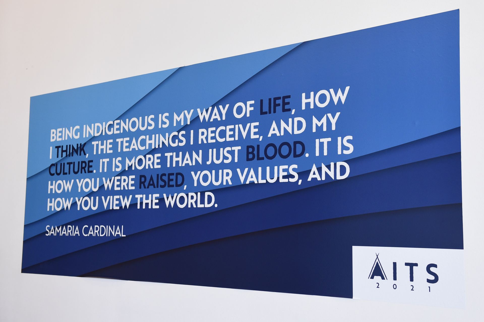 A poster that says being indigenous is my way of life