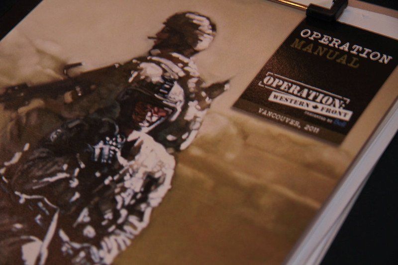 A book that says operation manual on it