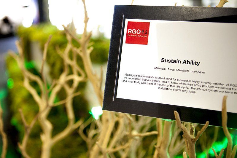 A sign that says ' sustain ability ' on it