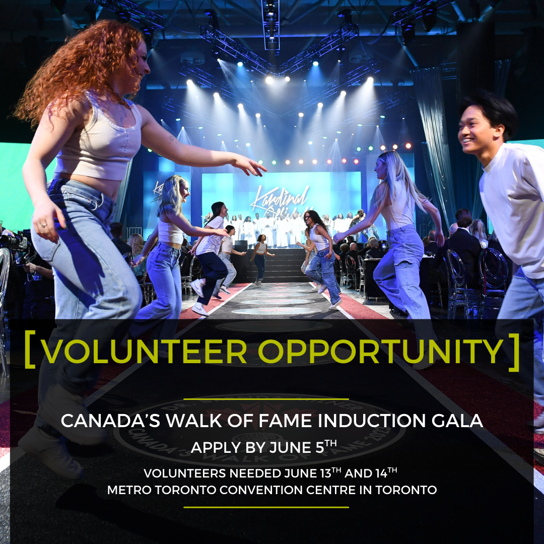 An advertisement for canada 's walk of fame induction gala