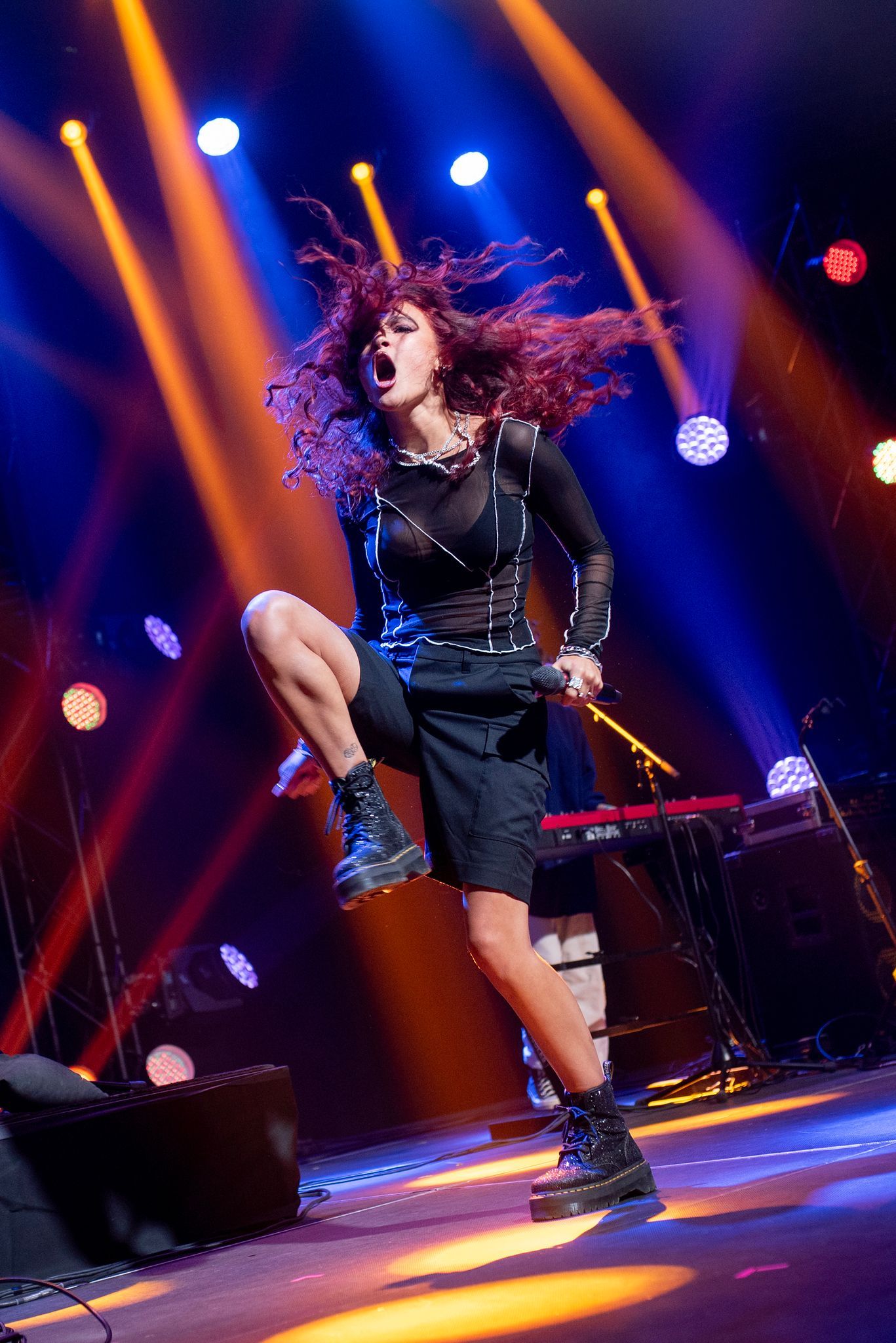 Two men singing with passion and emotion