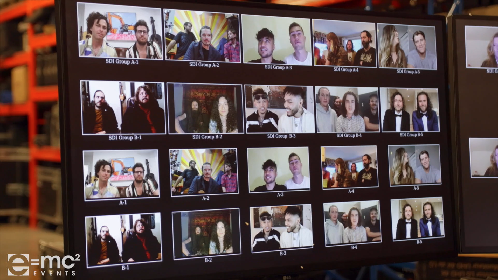 A computer monitor with a bunch of pictures of people on it