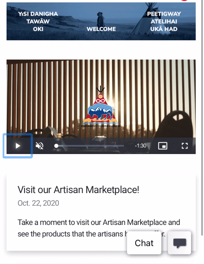 A screenshot of a website that says visit our artisan marketplace
