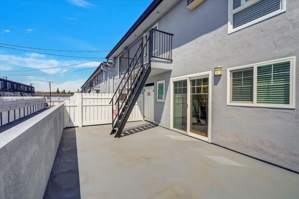 Avignon building exterior patio sliding door