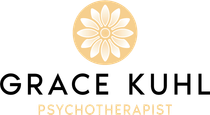 Logo: Flower design above text