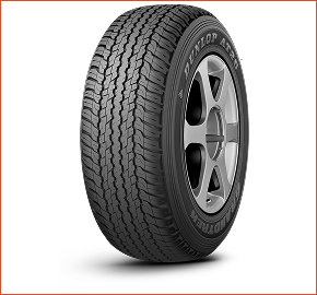 Um close de um pneu Dunlop em um fundo branco
