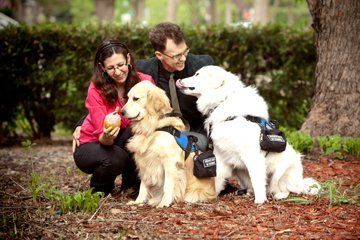 Founders Tom and Julie Coleman with trainees