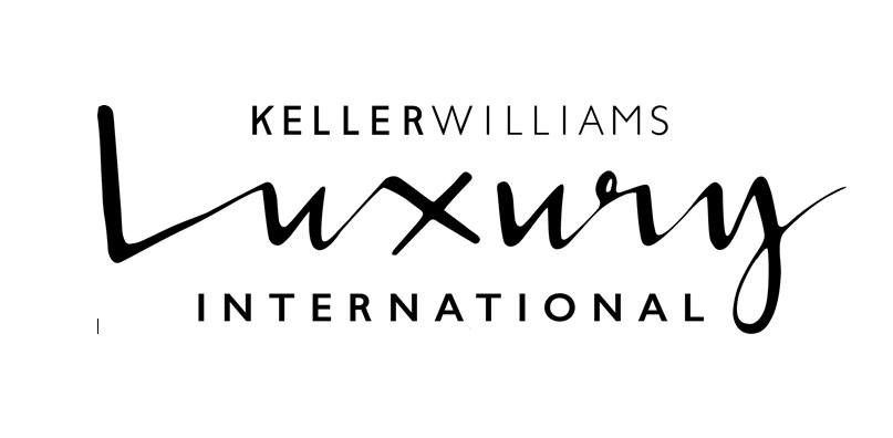 The logo for keller williams luxury international is black and white.