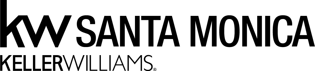 A black and white logo for keller williams in santa monica