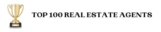 A trophy with the words top 100 real estate agents on it.
