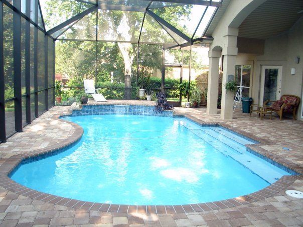 New residential pool with metal enclosure — Orange Park, FL — Stanley Pools, Inc