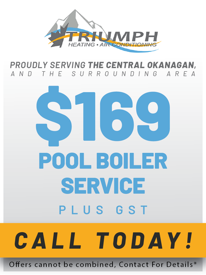 A sign that says $ 169 pool boiler service plus gst