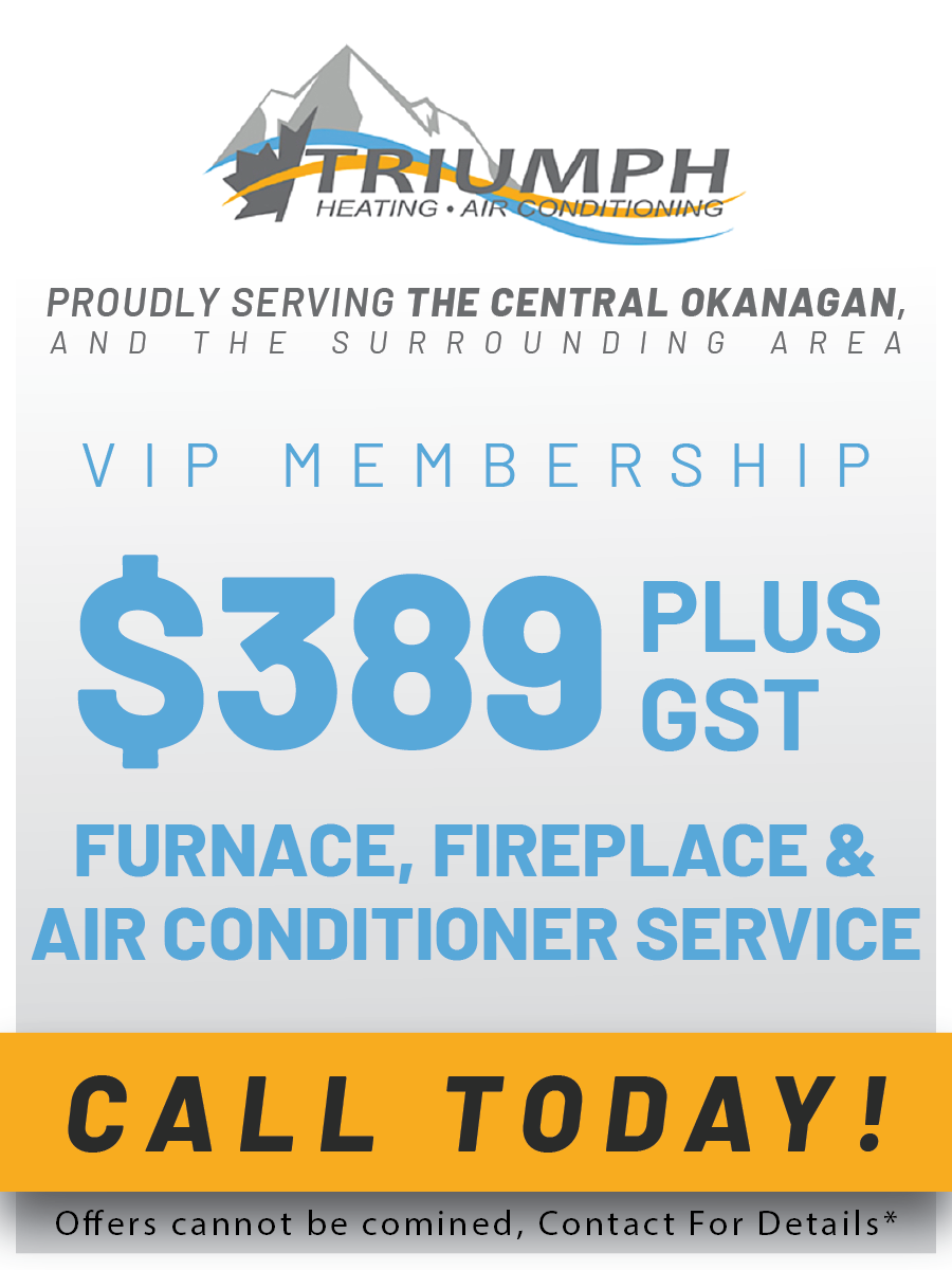 An advertisement for a furnace fireplace and air conditioner service