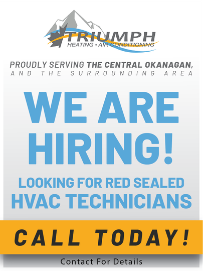 A poster that says we are hiring looking for red sealed hvac technicians