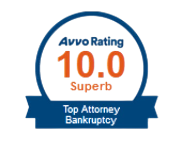 A logo for avvo rating 10.0 superb top attorney bankruptcy